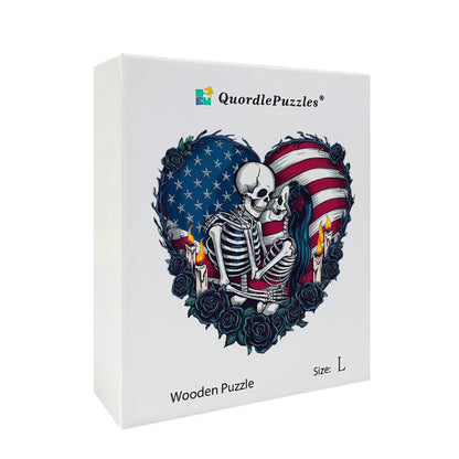 Gotisches Herz mit amerikanischer Flagge