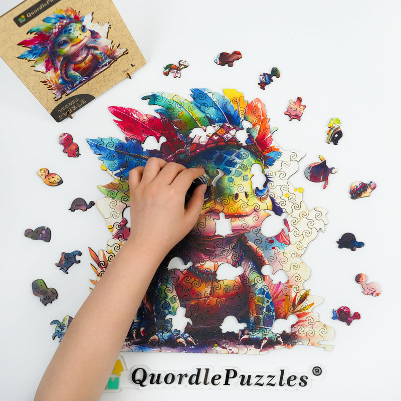 Bunte Babyschildkröte