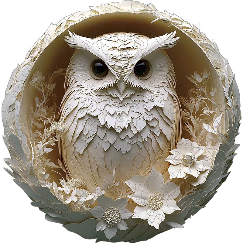 🔥Letzter Tag –3D Eule im Nest Holzpuzzle