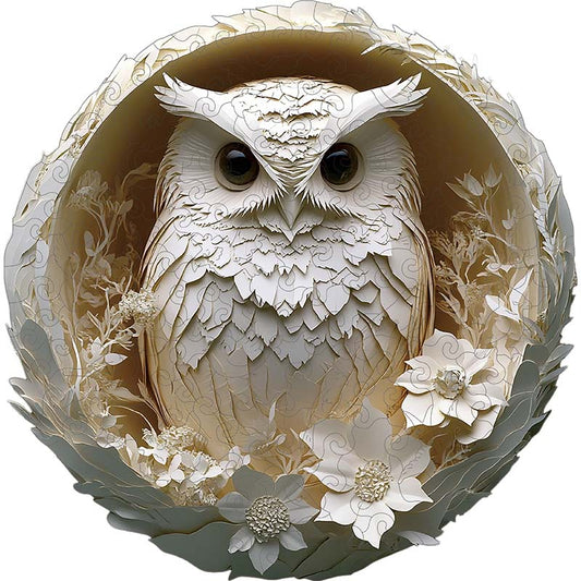 🔥Letzter Tag –3D Eule im Nest Holzpuzzle