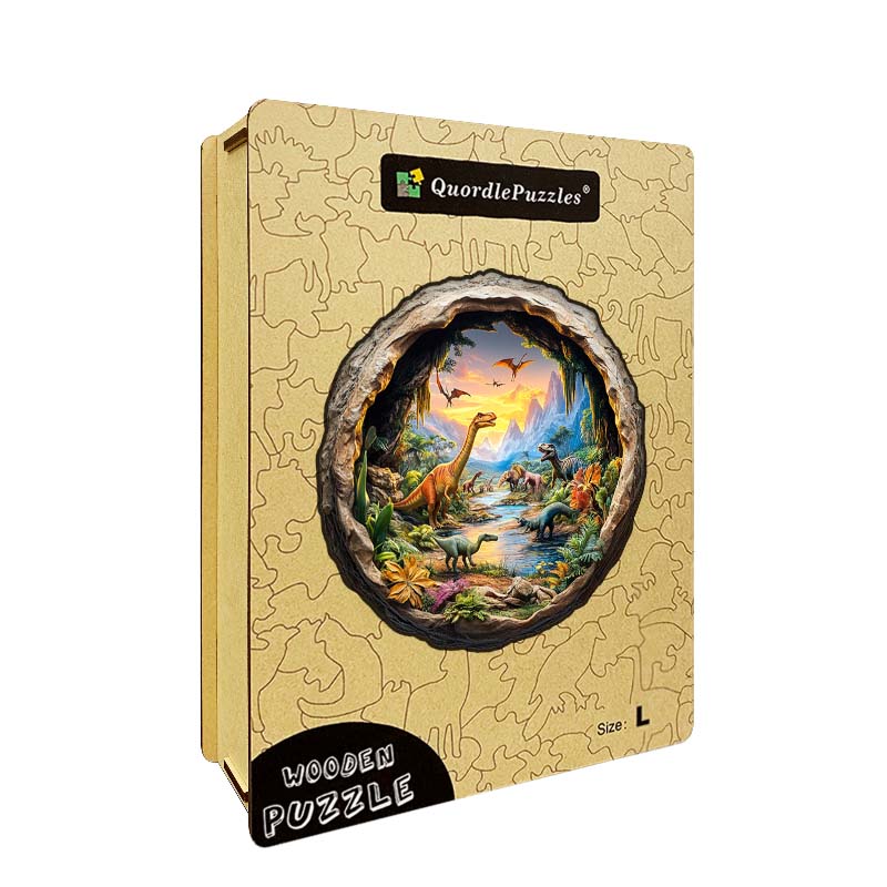 3D Dinosaurier Welt Holzpuzzle