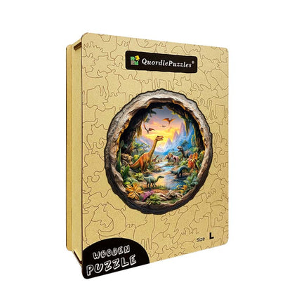 3D Dinosaurier Welt Holzpuzzle
