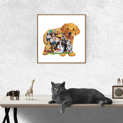 Hunde- und Katzen-Puzzle