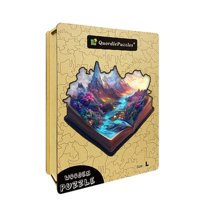 3D zauberberg buch holzpuzzle