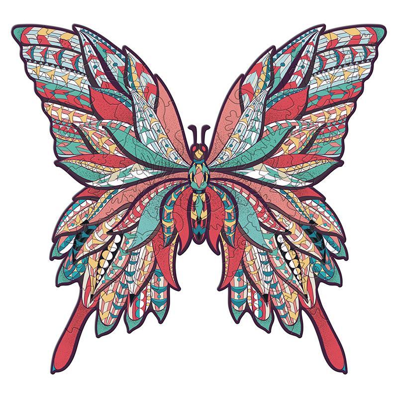 Rotes Schmetterlings-Puzzle