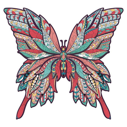 Rotes Schmetterlings-Puzzle