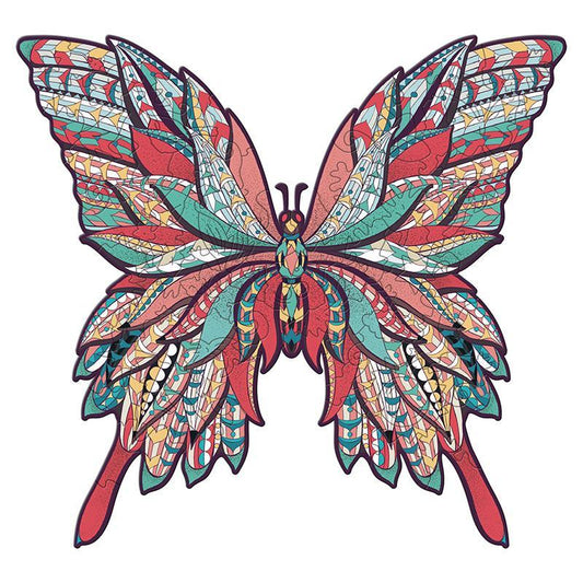 Rotes Schmetterlings-Puzzle