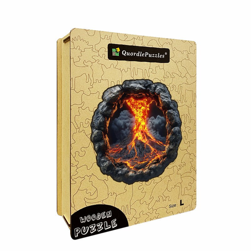 3D Vulkanausbruch Holzpuzzle