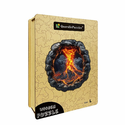 3D Vulkanausbruch Holzpuzzle