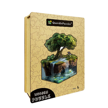 🔥Letzter Tag –3D friedliche wasserfallinsel holzpuzzle