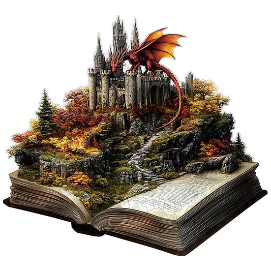 3D drachenburg holzpuzzle