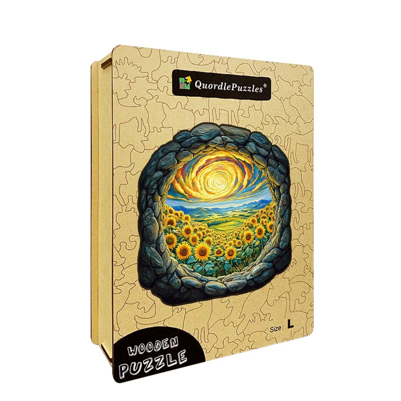 3D Sonnenblumen Tal Holzpuzzle