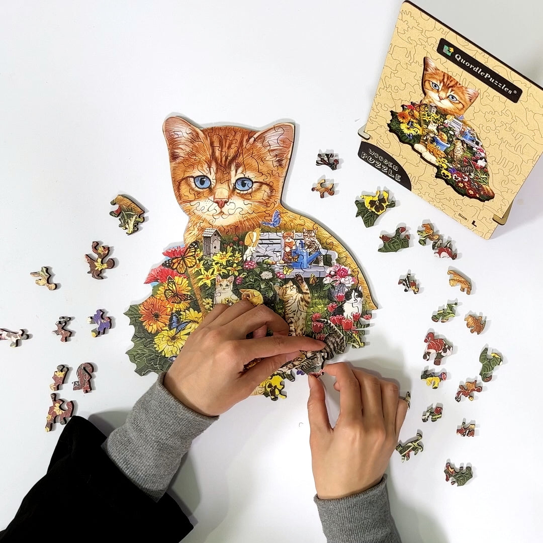 Gartenkatzen-Puzzle