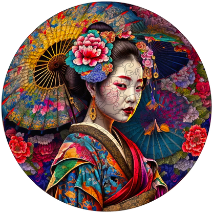 Japanisches Geisha-Holzpuzzle