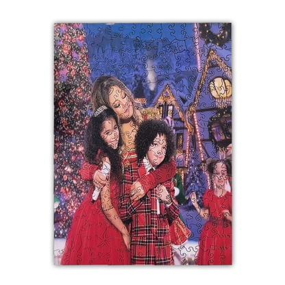 Personalisierte Foto-Happy-Family-Holzpuzzles