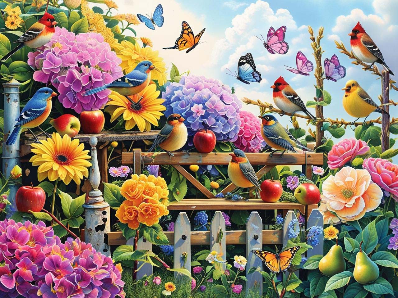Bloementuin  holzpuzzle