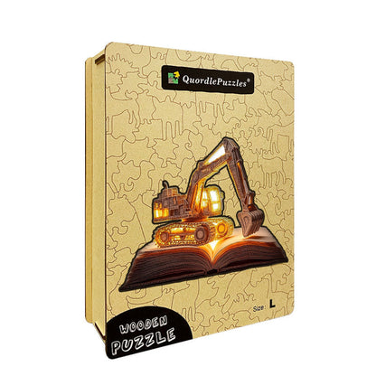 3D bagger auf buch holzpuzzle