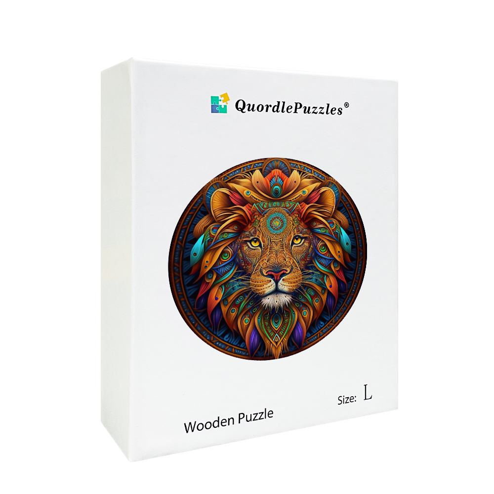 Mandala Löwe Holzpuzzle