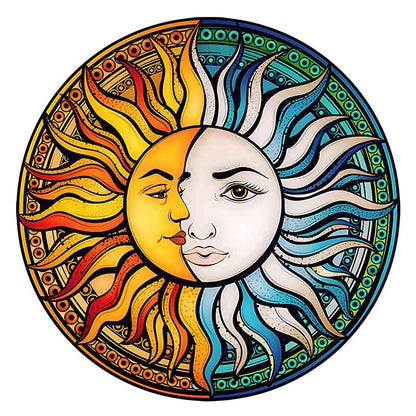 Mond- und Sonnenpuzzle
