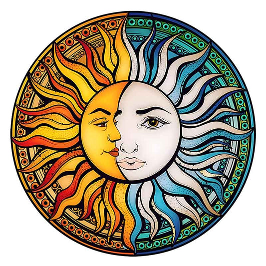 Mond- und Sonnenpuzzle