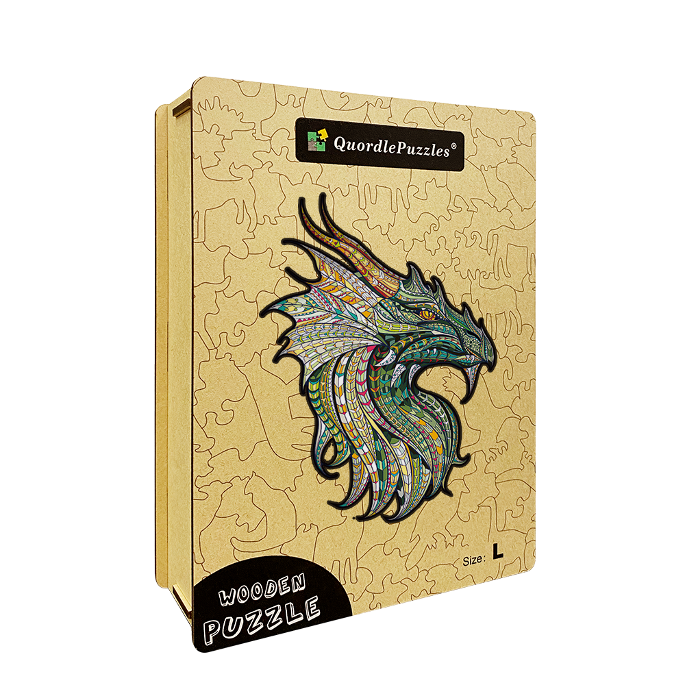 Grünes Drachenkopf-Puzzle
