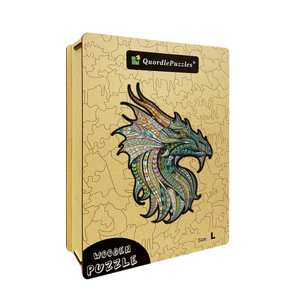 Grünes Drachenkopf-Puzzle
