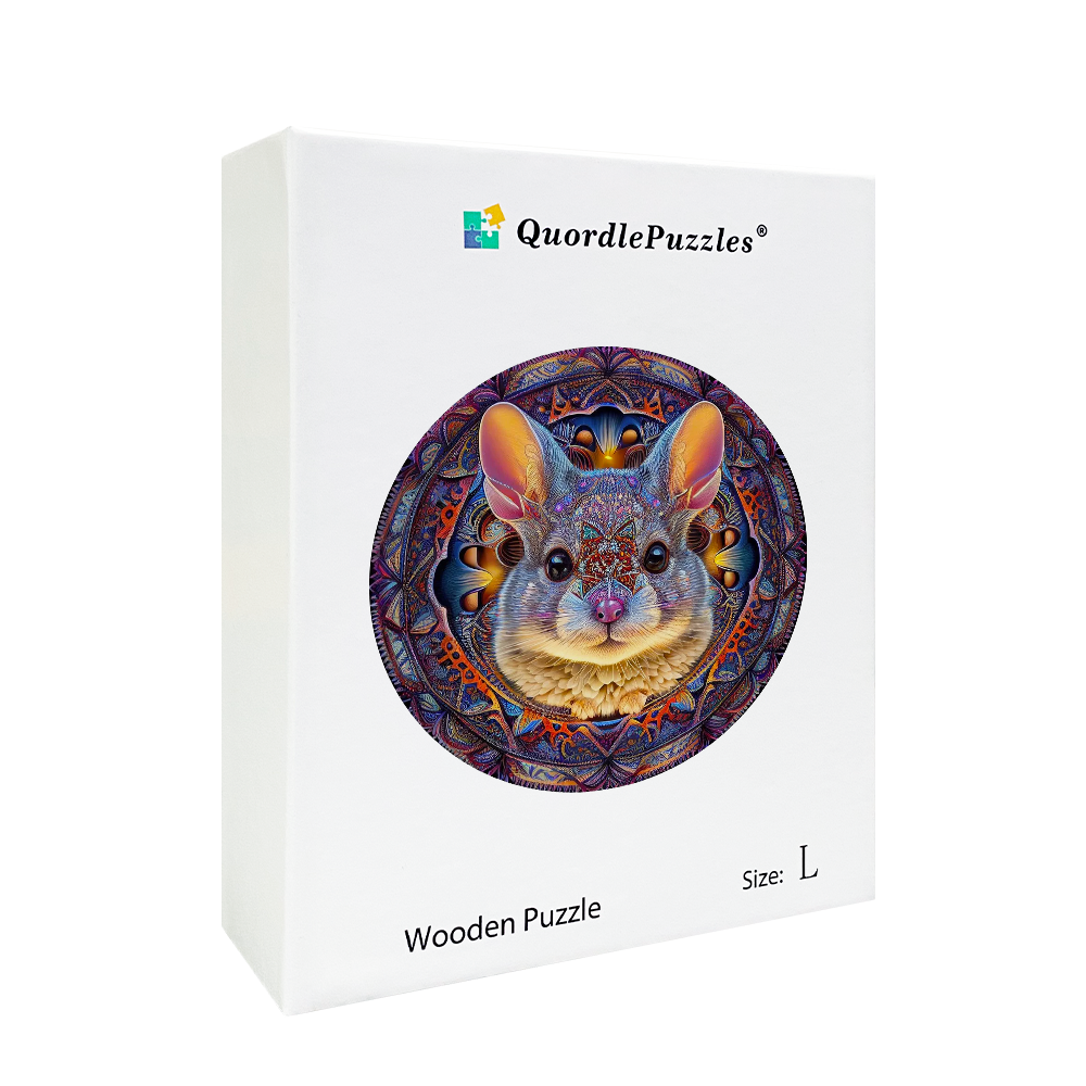 Mandala Hase Holzpuzzle
