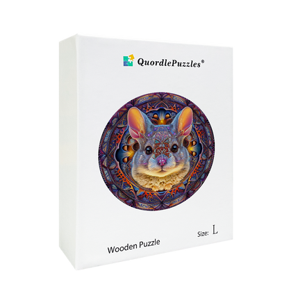Mandala Hase Holzpuzzle