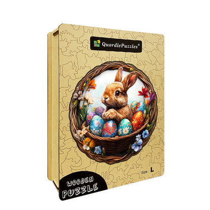 3D flauschiger hase holzpuzzle