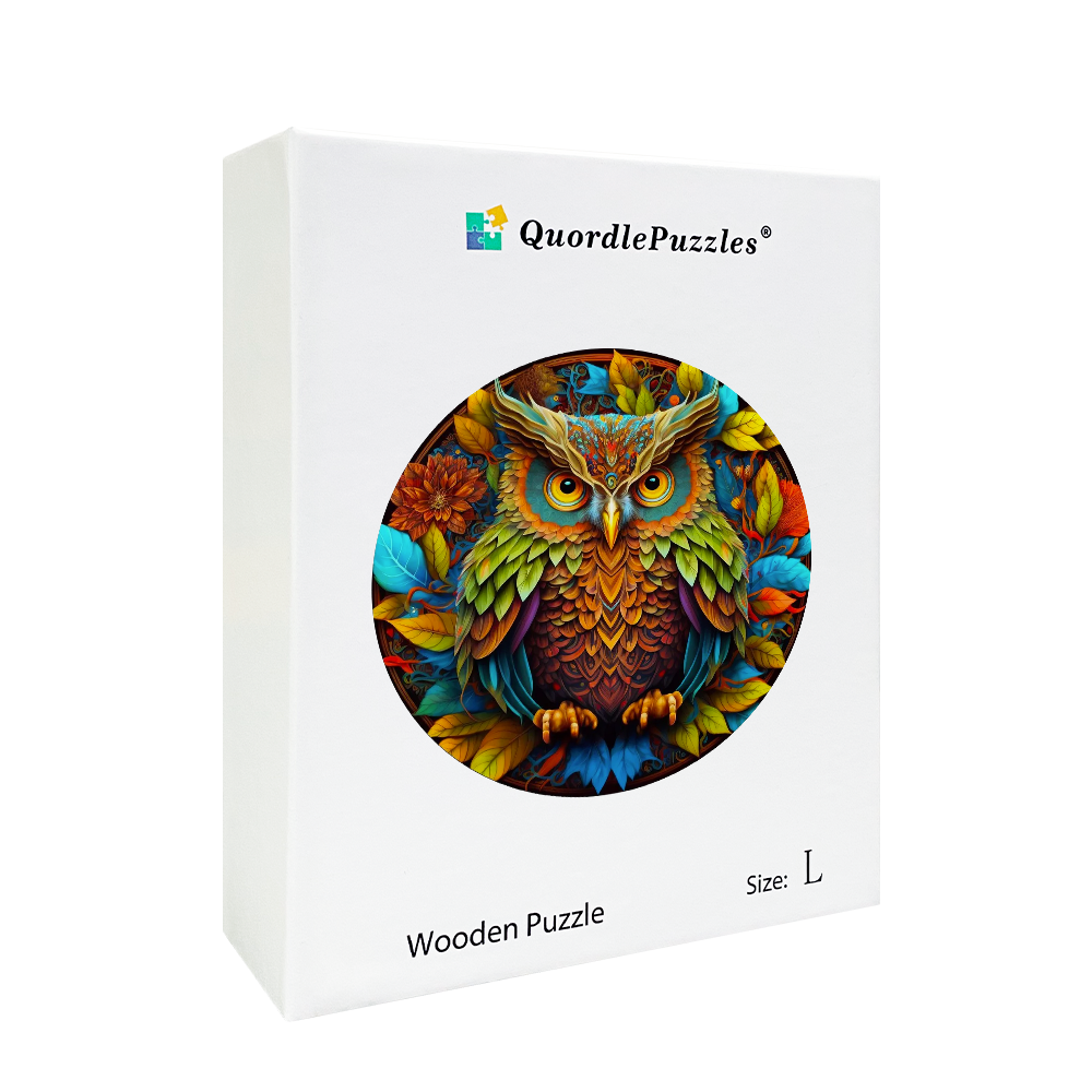 Mandala Eule Holzpuzzle