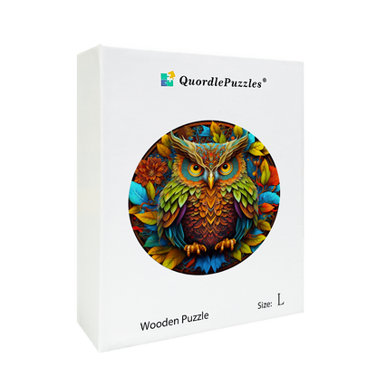 Mandala Eule Holzpuzzle