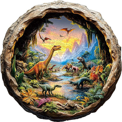 3D Dinosaurier Welt Holzpuzzle