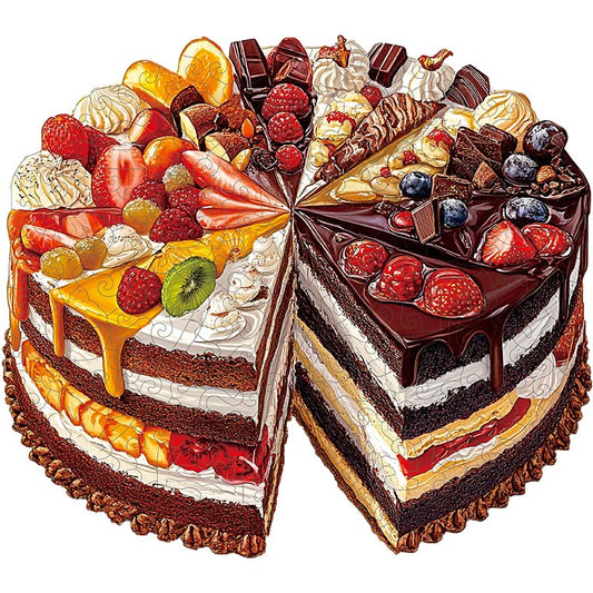 3D Obstkuchen Holzpuzzle