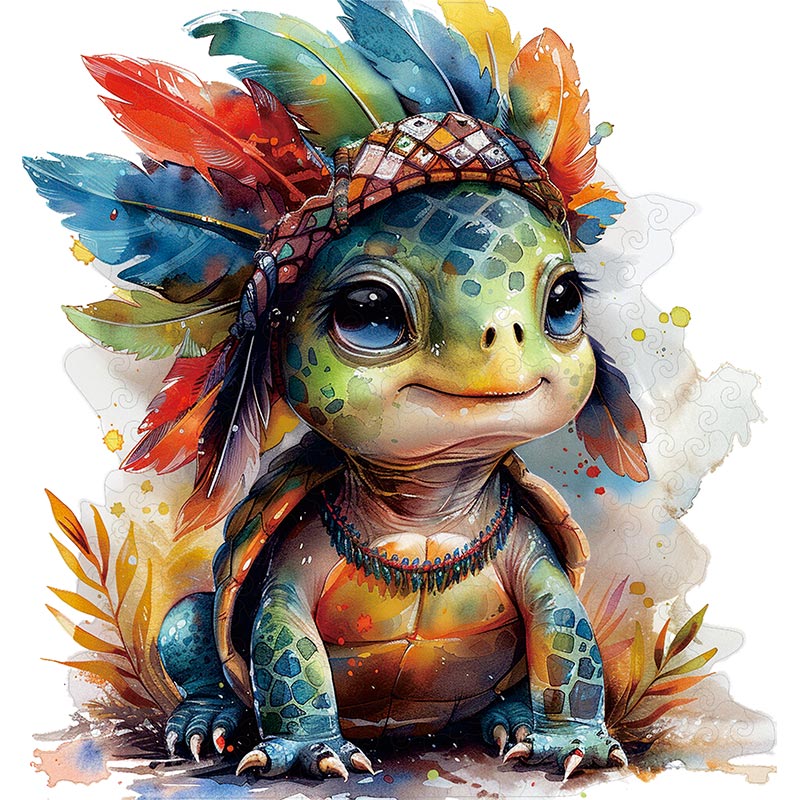Bunte Babyschildkröte