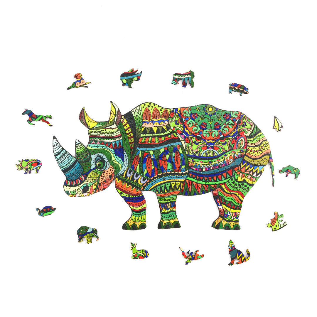 Grünes Nashorn-Puzzle