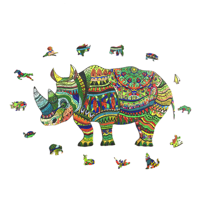 Grünes Nashorn-Puzzle