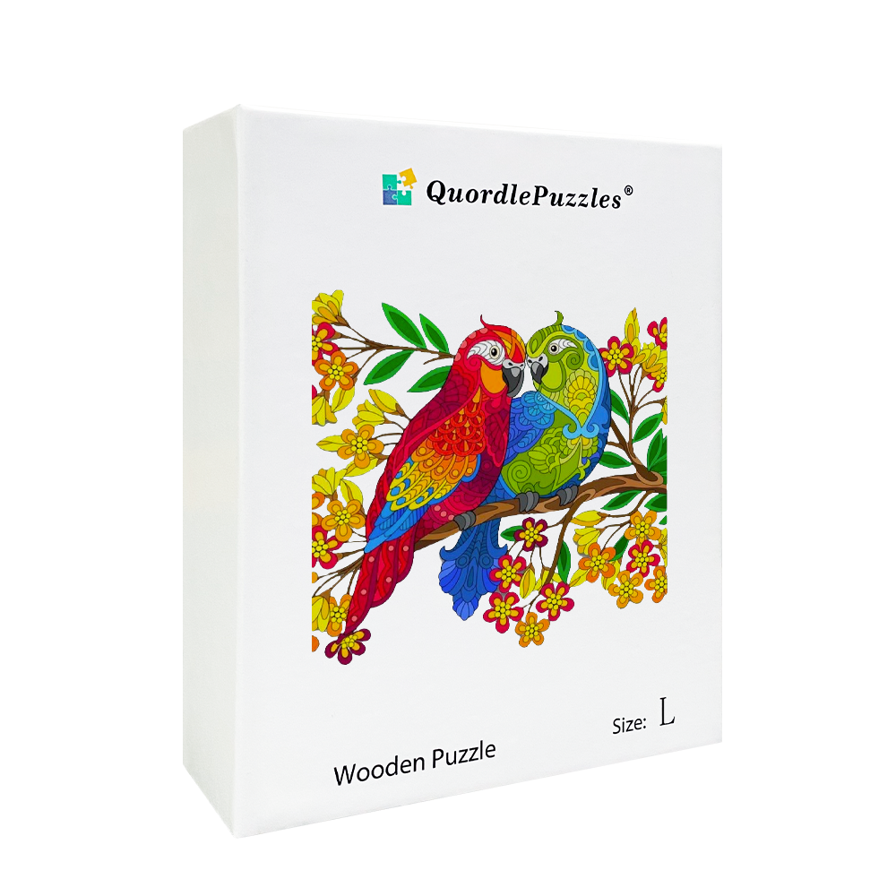Buntes Papageien-Puzzle
