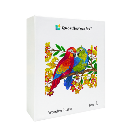 Buntes Papageien-Puzzle