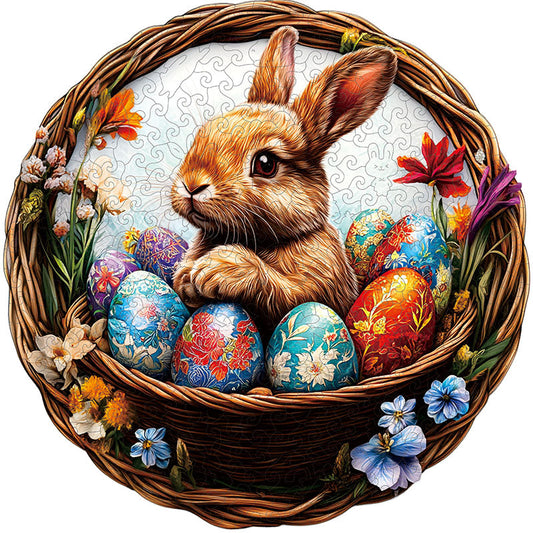 3D flauschiger hase holzpuzzle