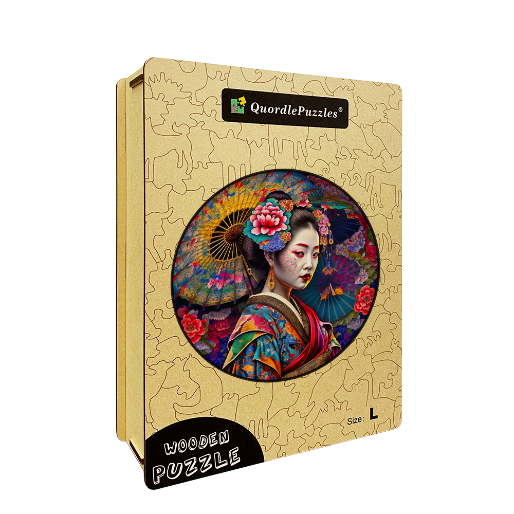 Japanisches Geisha-Holzpuzzle