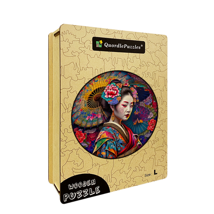 Japanisches Geisha-Holzpuzzle
