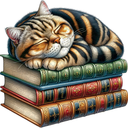 🔥Letzter Tag –Clipart mit Bibliothekskatze