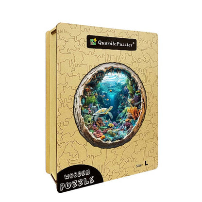 3D Korallenriff Schildkröte Holzpuzzle