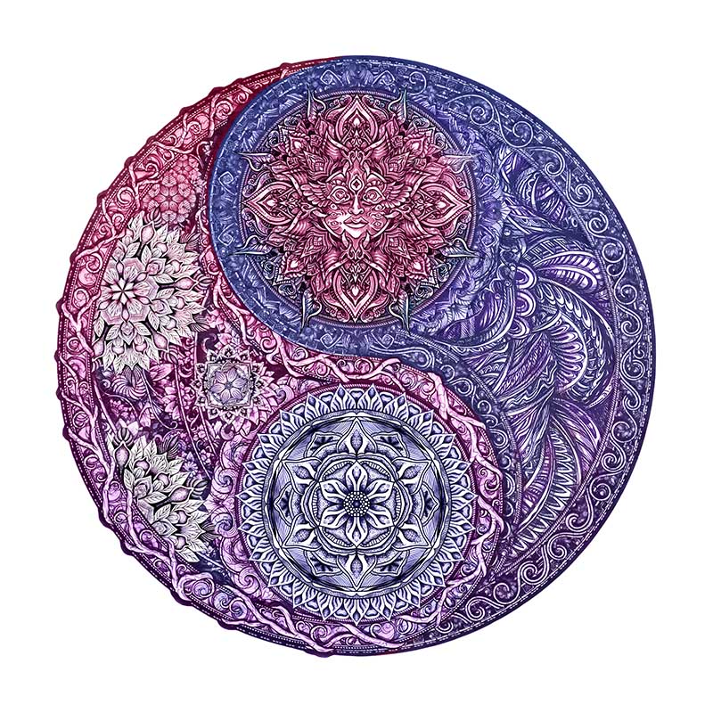 Mandala-Blumen-Puzzle