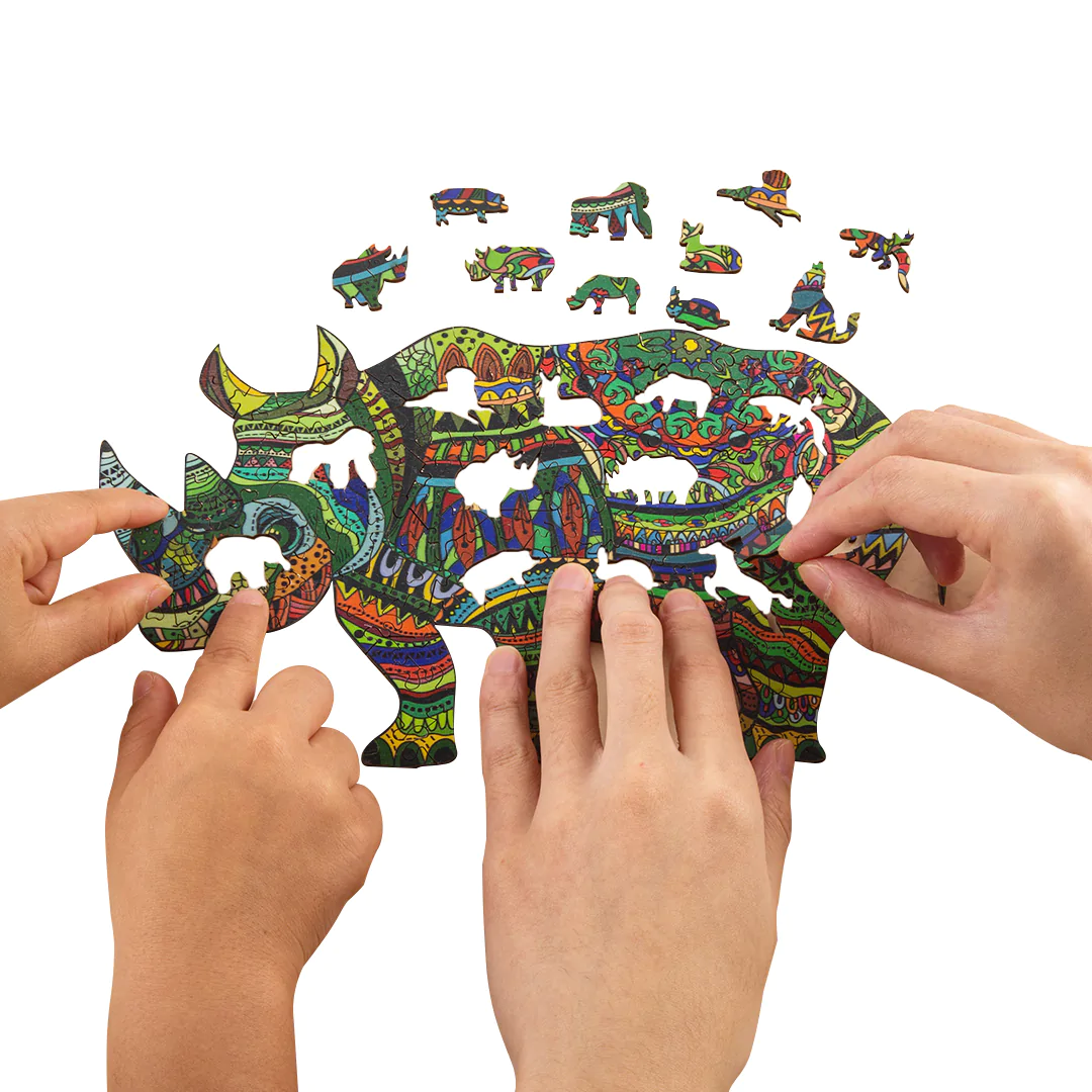 Grünes Nashorn-Puzzle