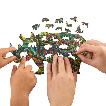 Grünes Nashorn-Puzzle