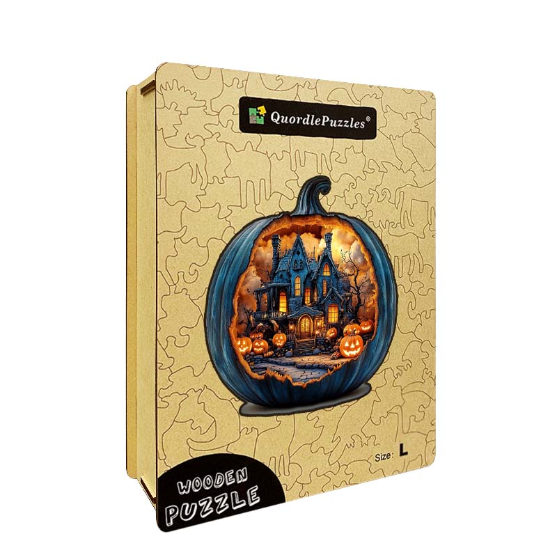 3D Geisterhaus Kürbis Holzpuzzle