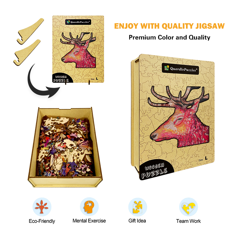 Rotes Elch-Puzzle