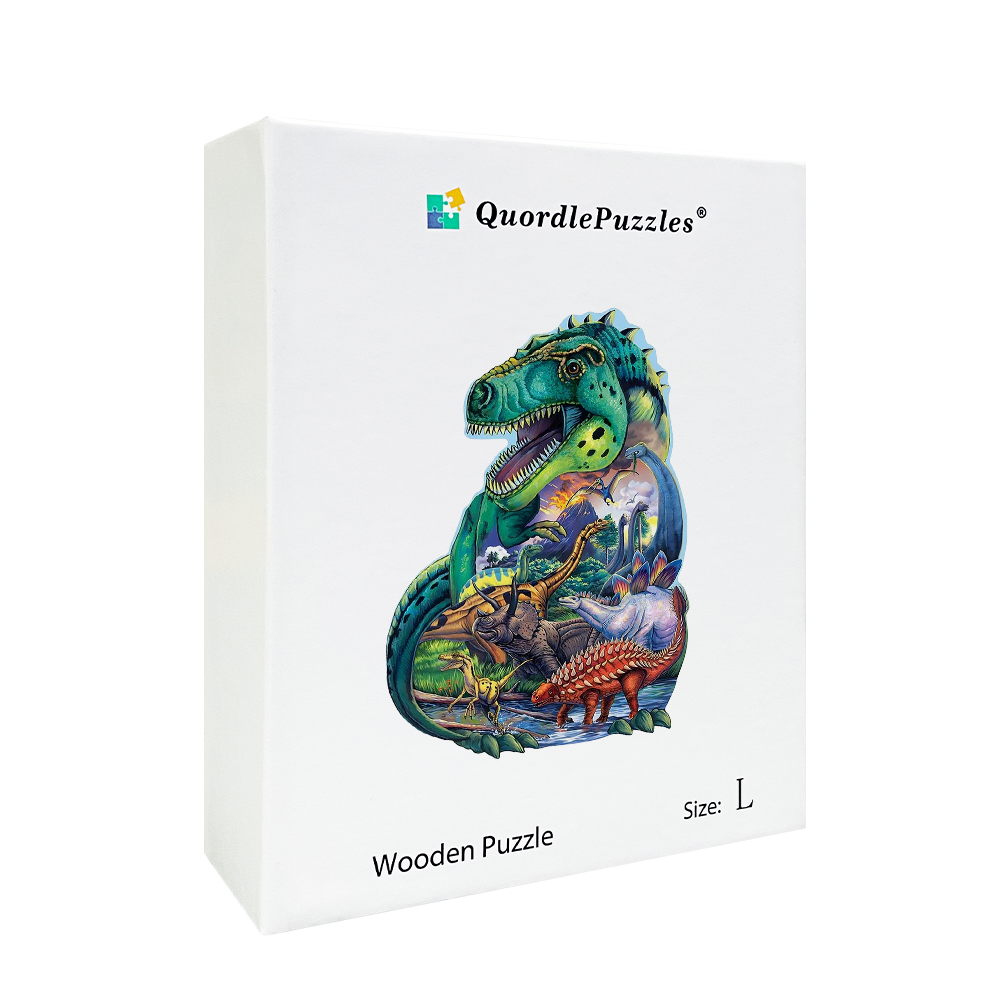 Dinosaurier- und Vulkan-Puzzle