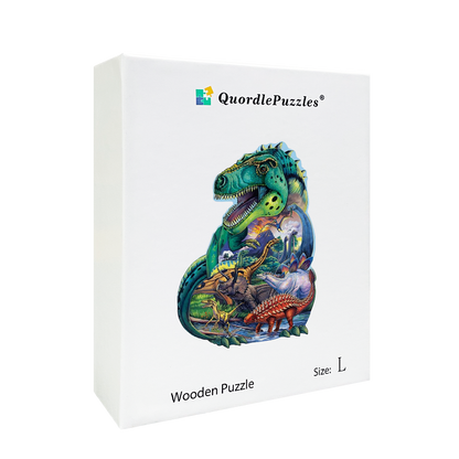 Dinosaurier- und Vulkan-Puzzle